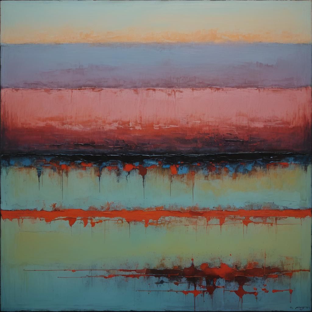 Abstract Landscape in Rothko-esque Modern Minimalism