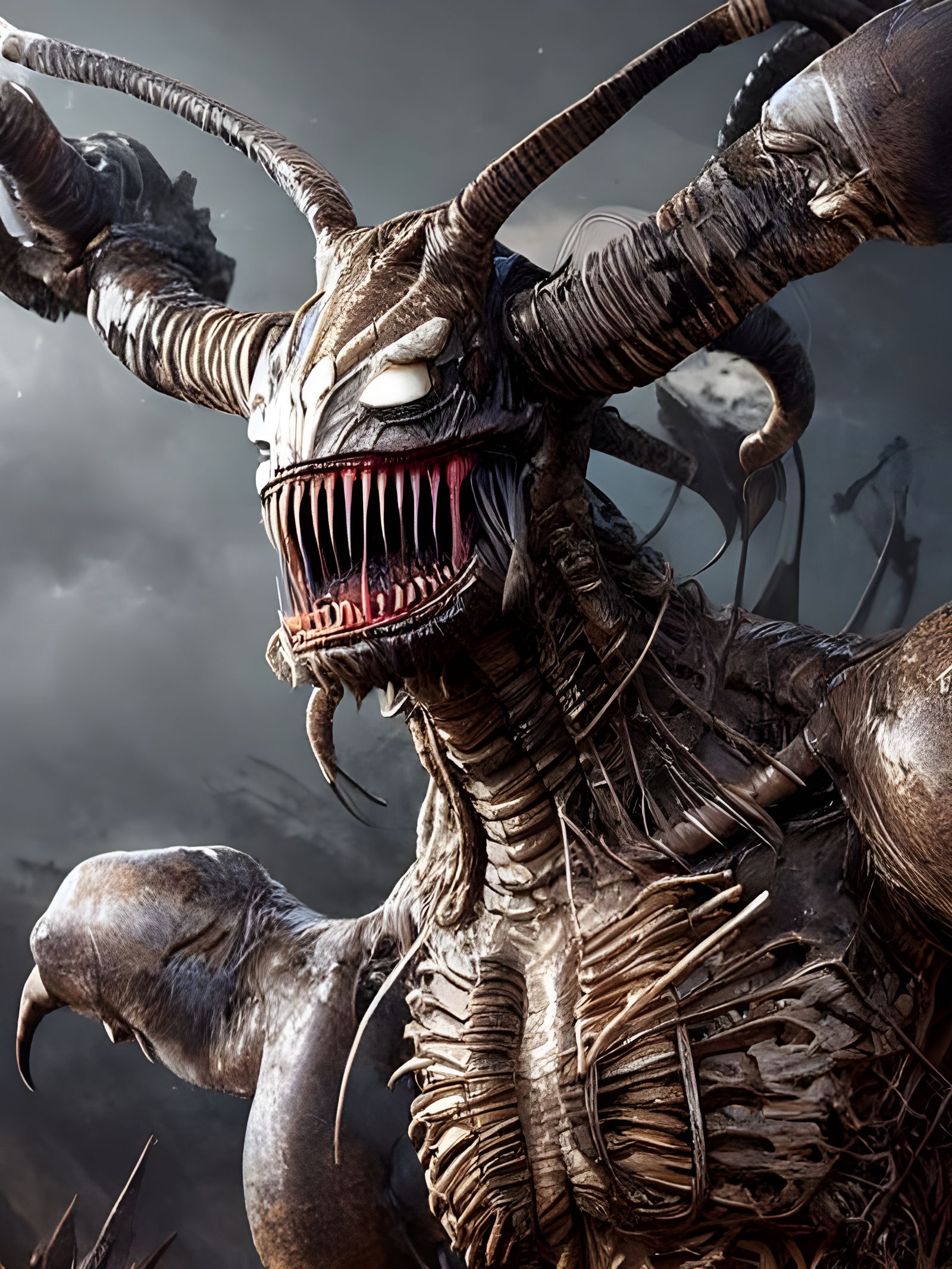 Hyperdetailed Xenomorph Portrait in Stop Motion Style