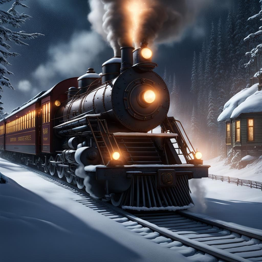 Polar Express Concept Art in Deep Color