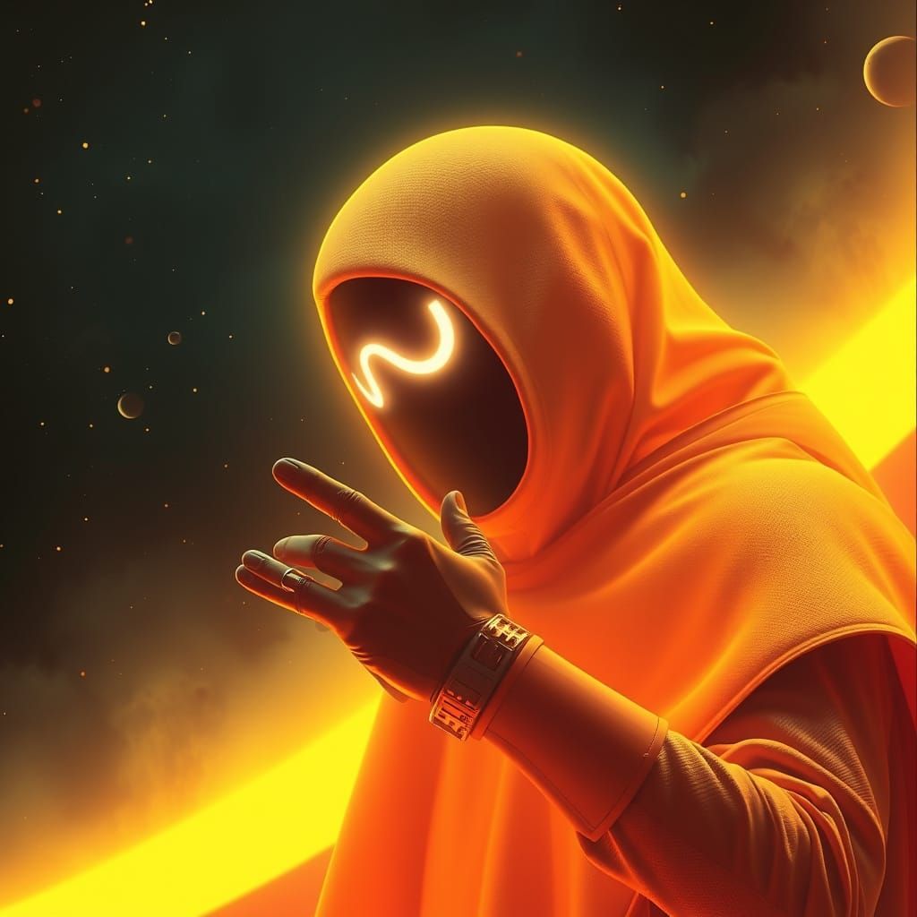 Cyberpunk Space Ghost in Neon Haze