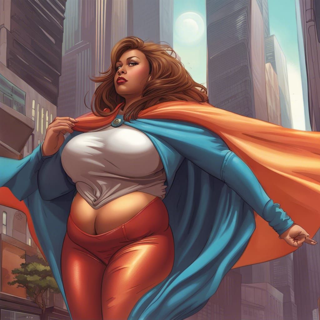 Martian Supergoddess in a Detailed Matte Painting