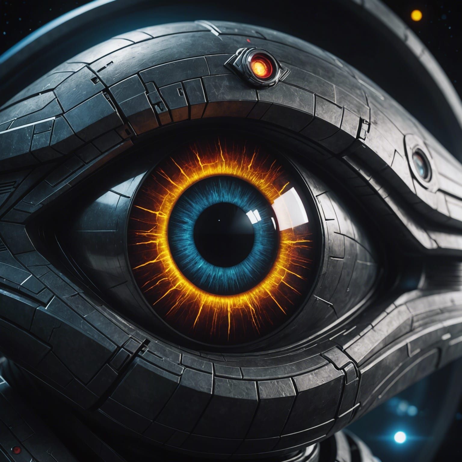 Starfleet Cyclops with Detailed Eye in CGI Realism