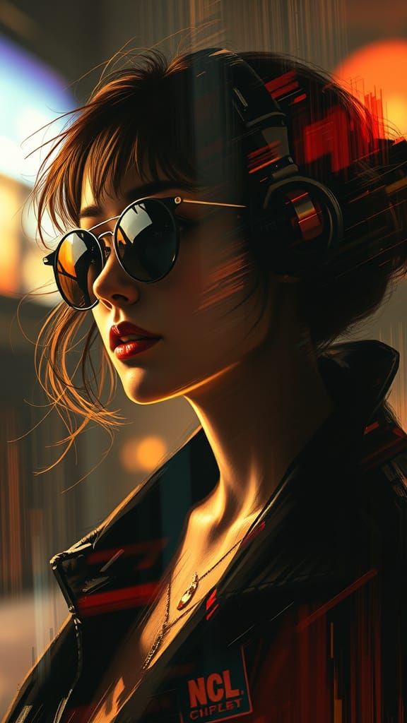 Girlpunk Cityscape in Dynamic Movement