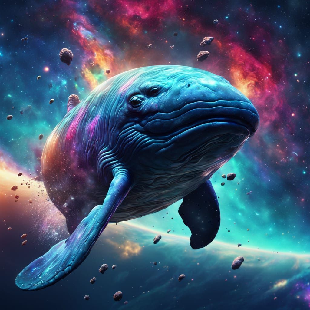 Surreal Space Whale in Cinematic Sci-Fi Art Style