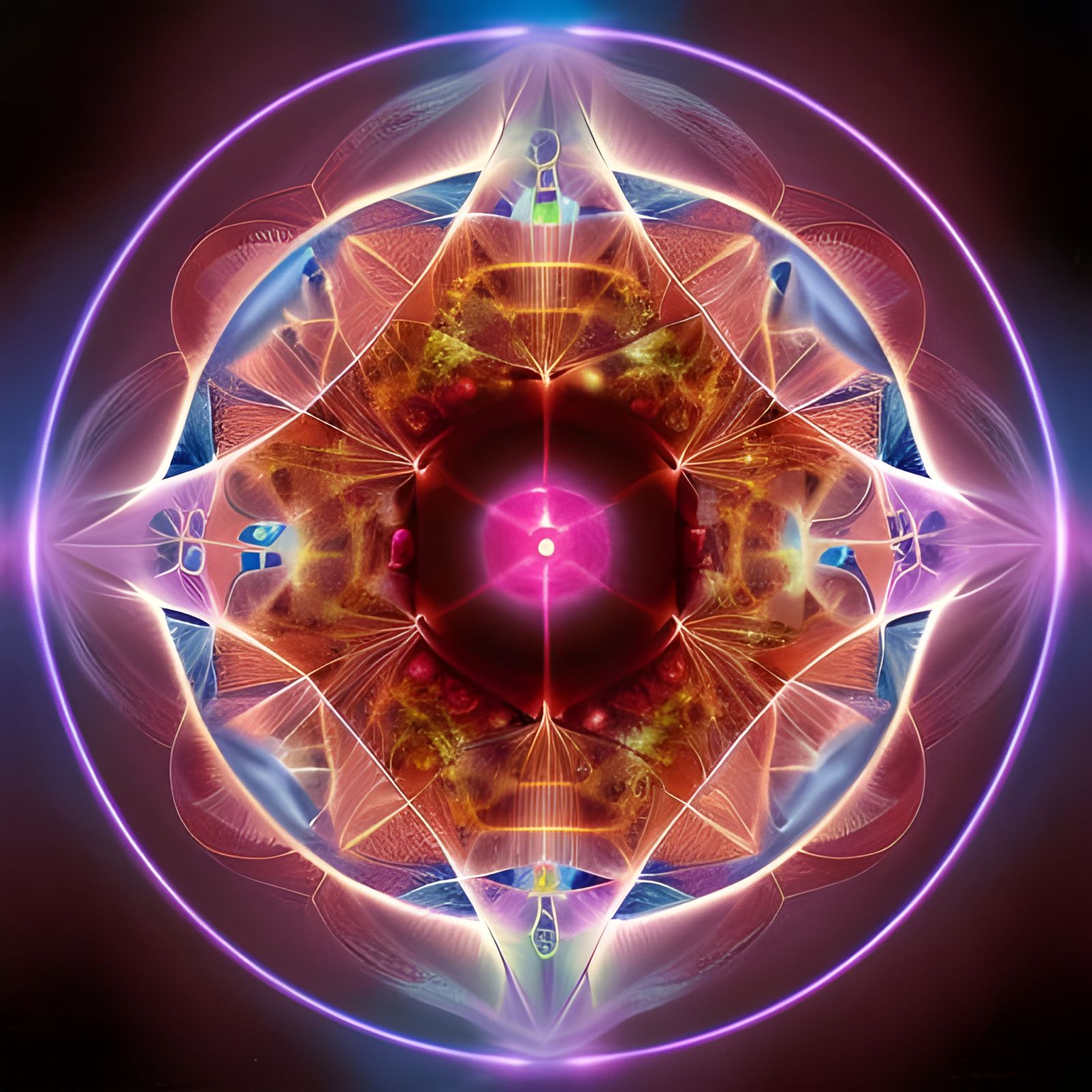 Bioluminescent Biohazard Woman Portrait in Vivid Colors