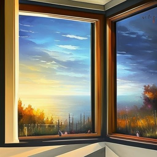 Symmetrical Low Poly Window to the Soul