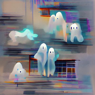 Ethereal Ghosts Floating in the Mist