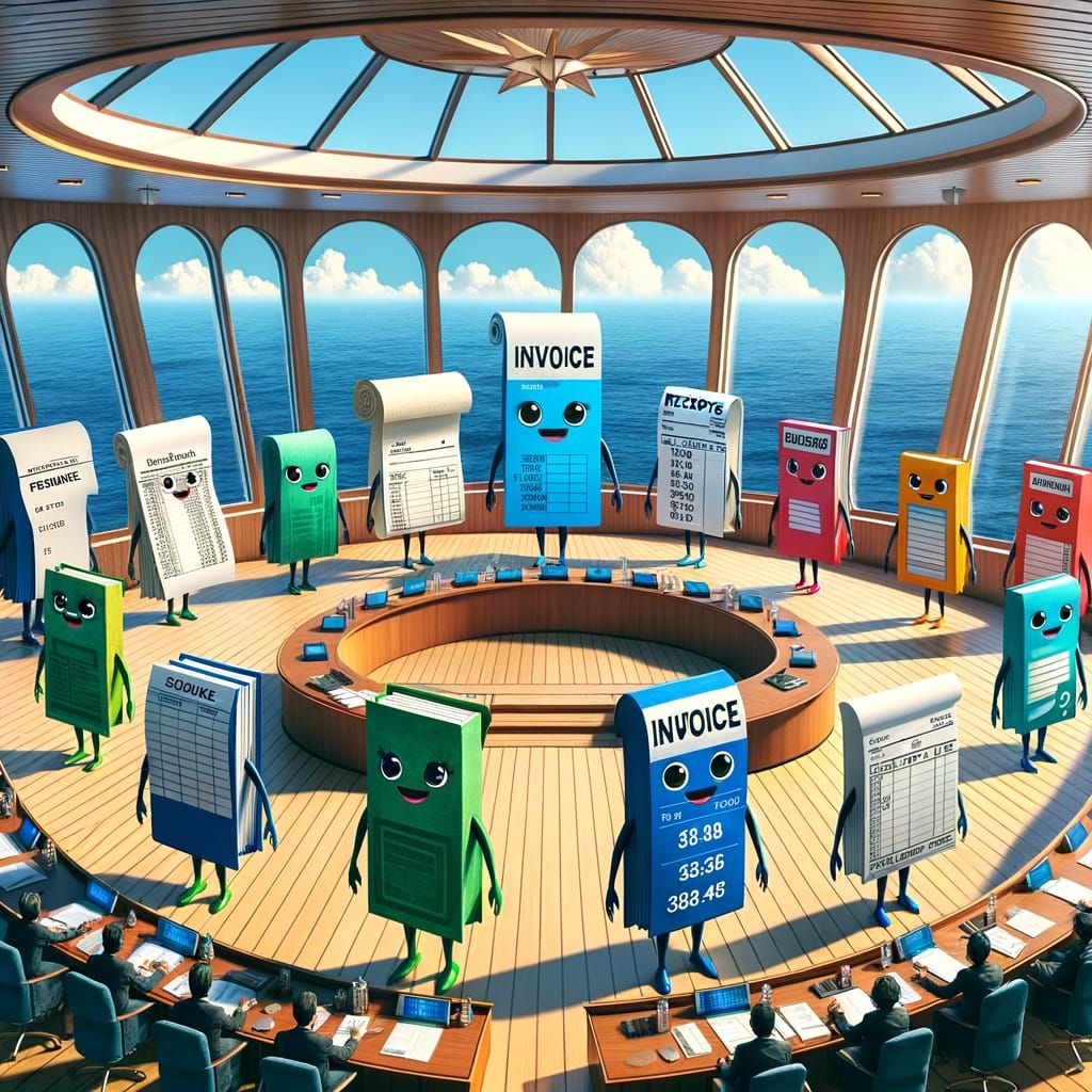 Whimsical Finance Conference at Sea in Vibrant Colors