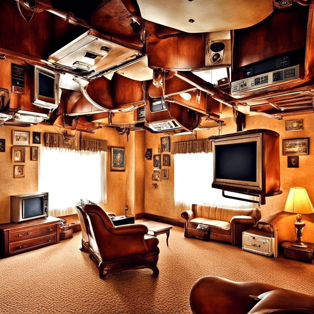 Upside Down Room: Furniture on the Ceiling