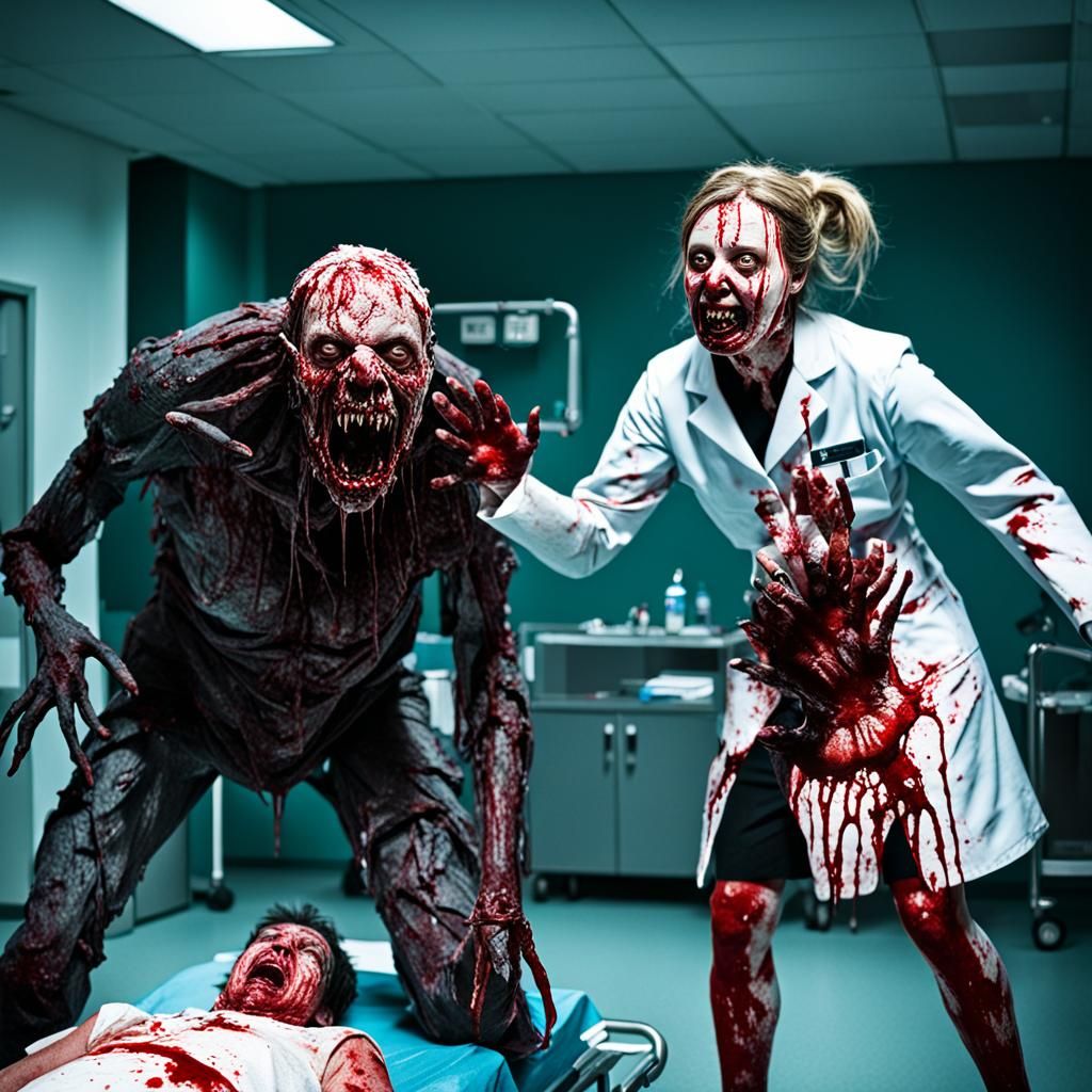 Cryptid Nurse Approaches Patient with Large Needle