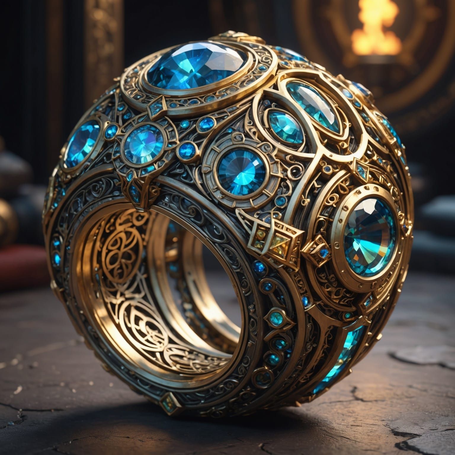Spell Fusion Ring: Dark Fantasy Art