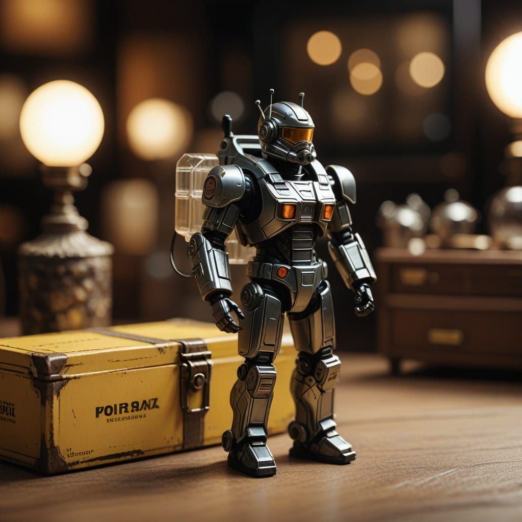 Vividly Detailed Retro Action Figure Display