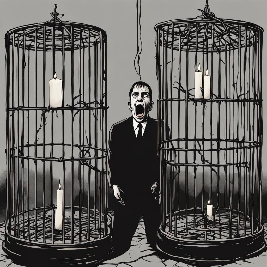 Disturbing Scene of Domination in 3D Game Style