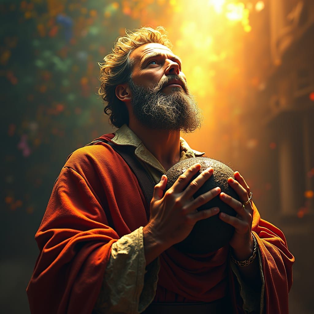 Saint Denis Triumphant: A Hyperrealistic Renaissance Portrai...