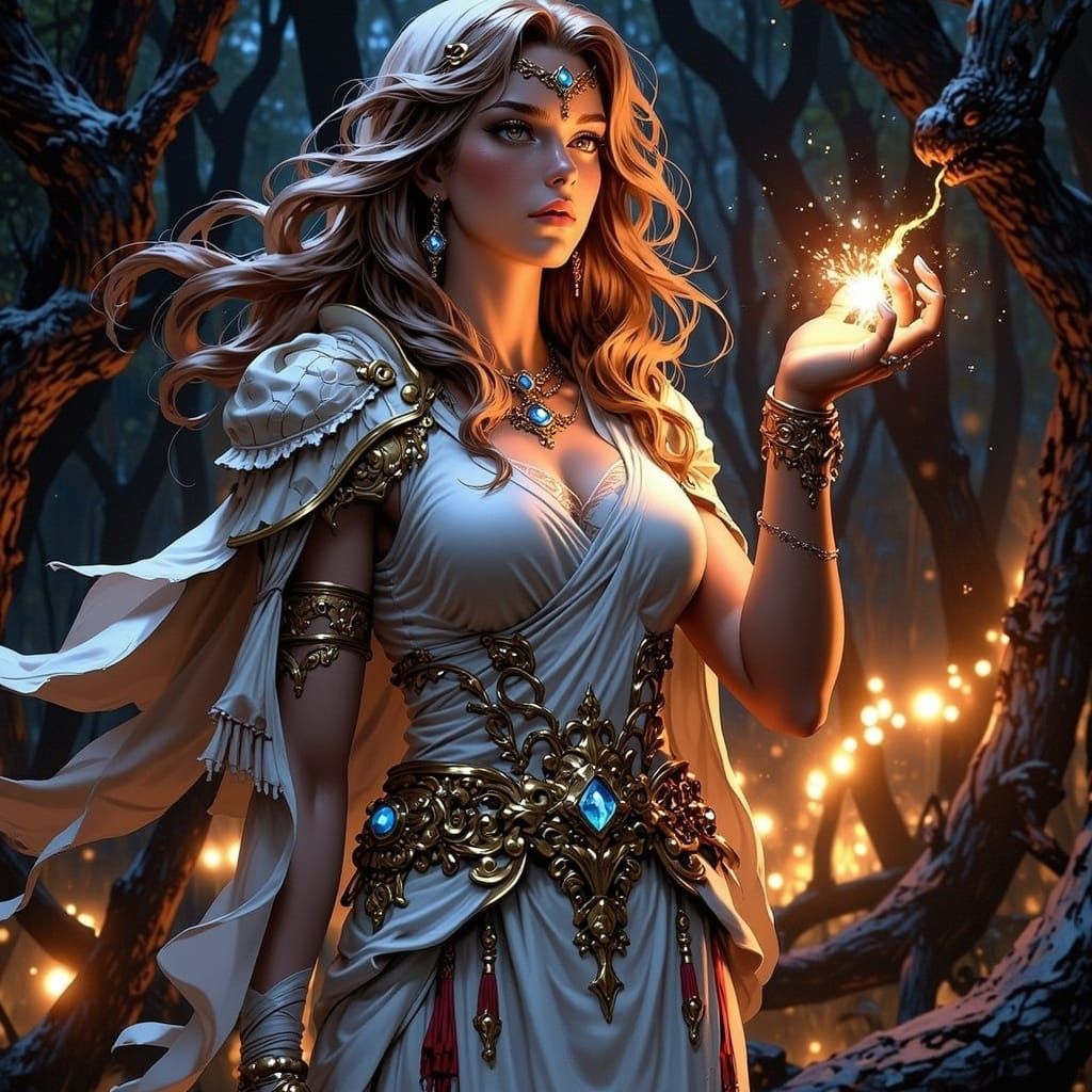 Ethereal Dream Weaver in a Fantasy Landscape