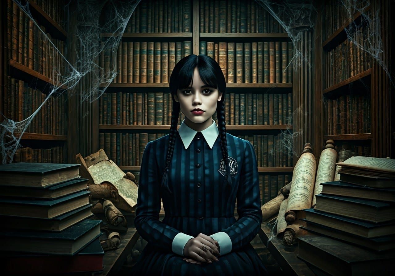 Wednesday in the library