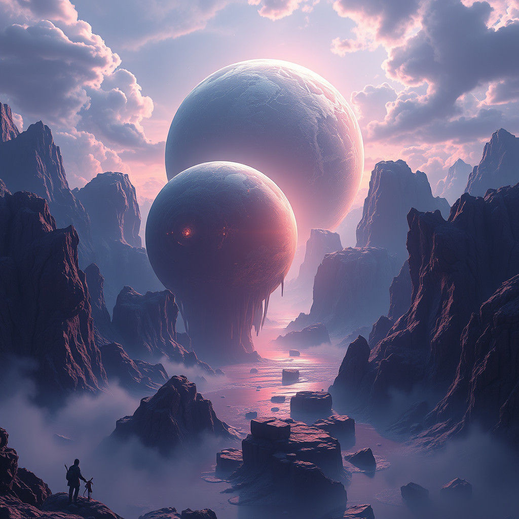 Planets Forming: Detailed Matte Painting in Space