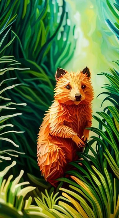 quokka in a lush-jungle