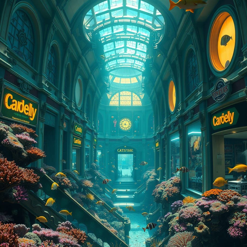 Underwater Mall: Coral Reefs and Sunken Shops
