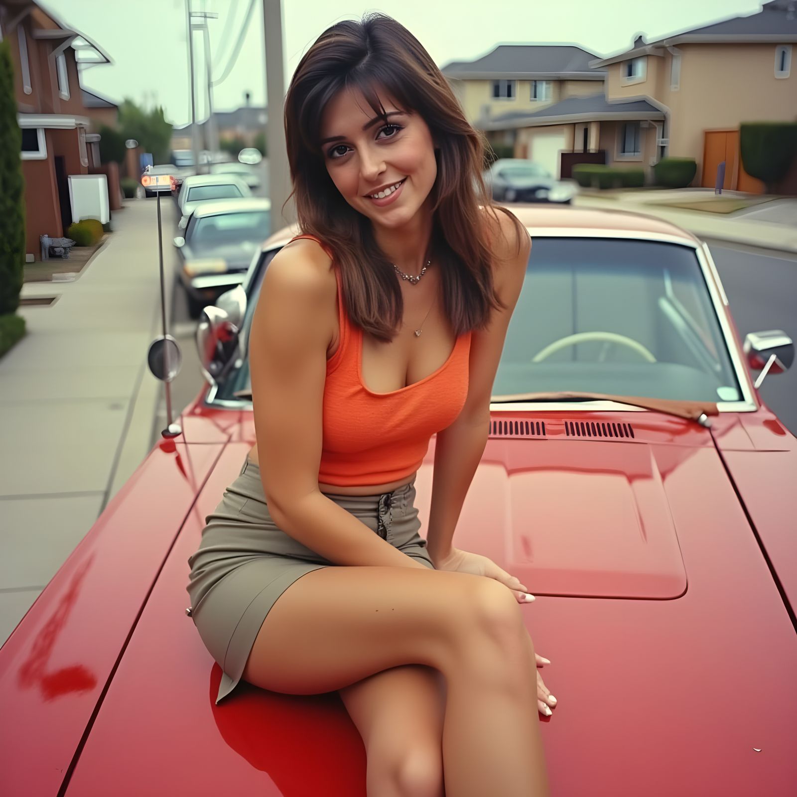 Youthful Elegance on a 1968 Ford Mustang Hood
