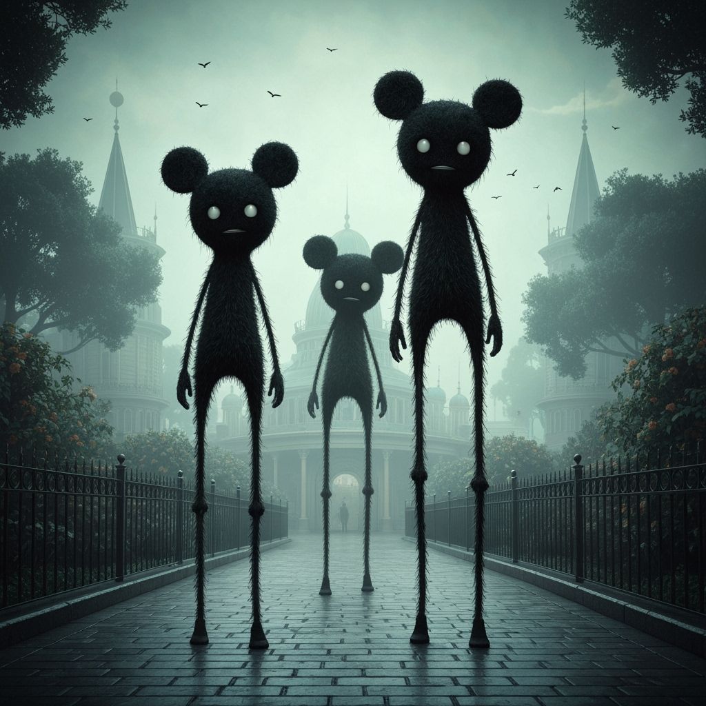 Surreal Blobfish Mickey Mice in Ethereal Disneyland