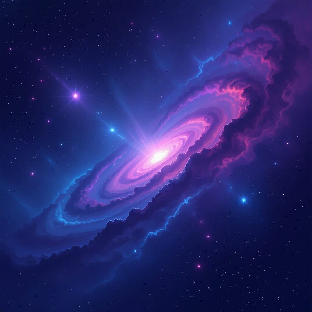 Cosmic Gaming Nebula Sky with Ethereal Lighting