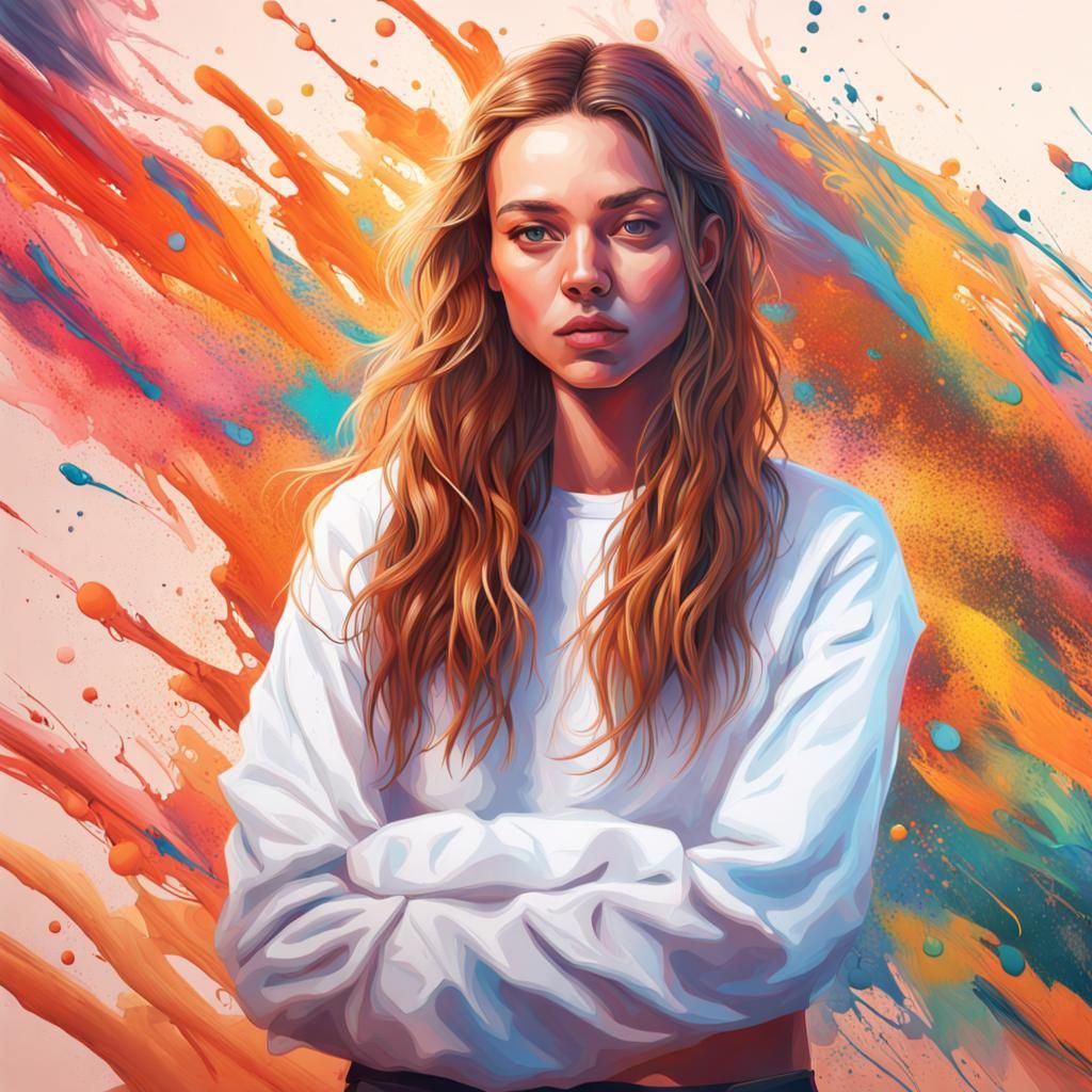 Hyperrealistic Portrait of a Young Woman