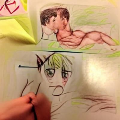 Anime Child's Drawing: Discovering Yaoi by Mistake