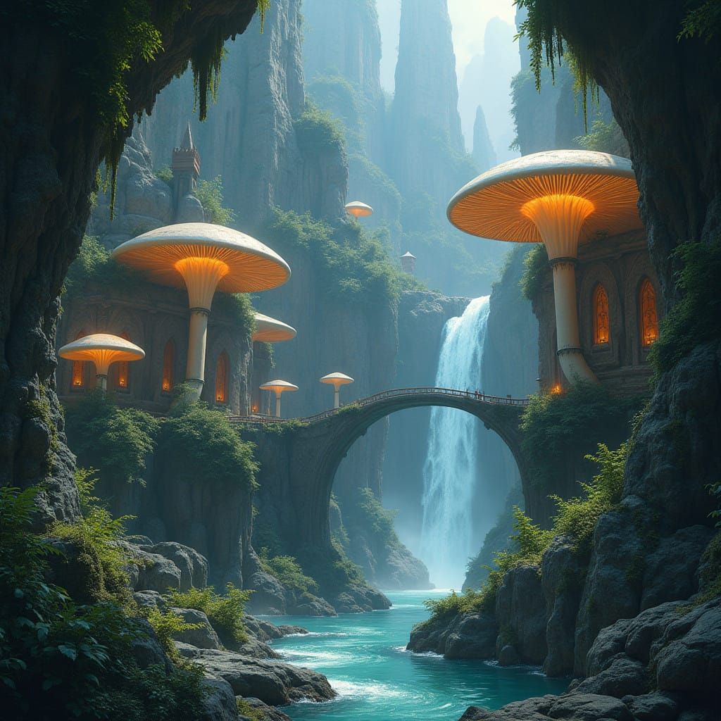 Ethereal Elven Metropolis Unfolds Beneath the Earth