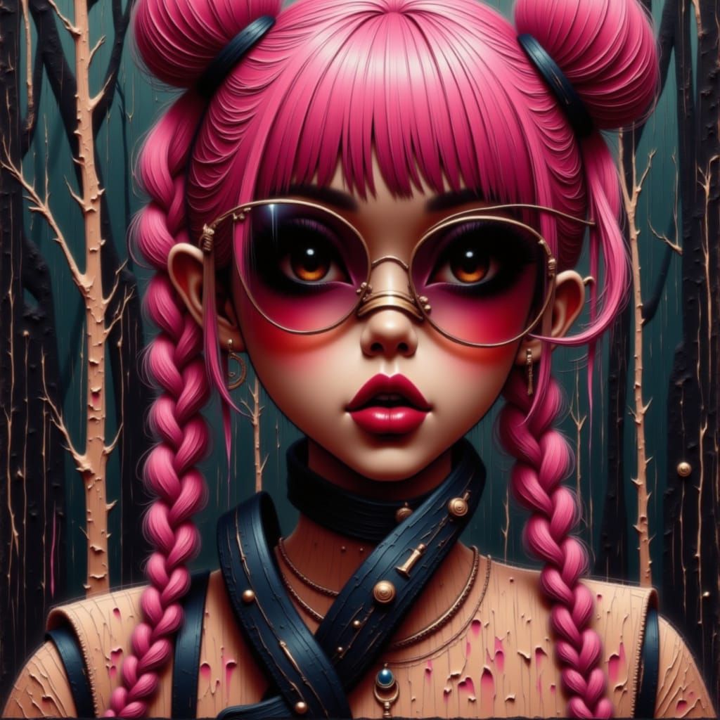 Girl Hiking in Aspen Grove with Bomber Sunglasses