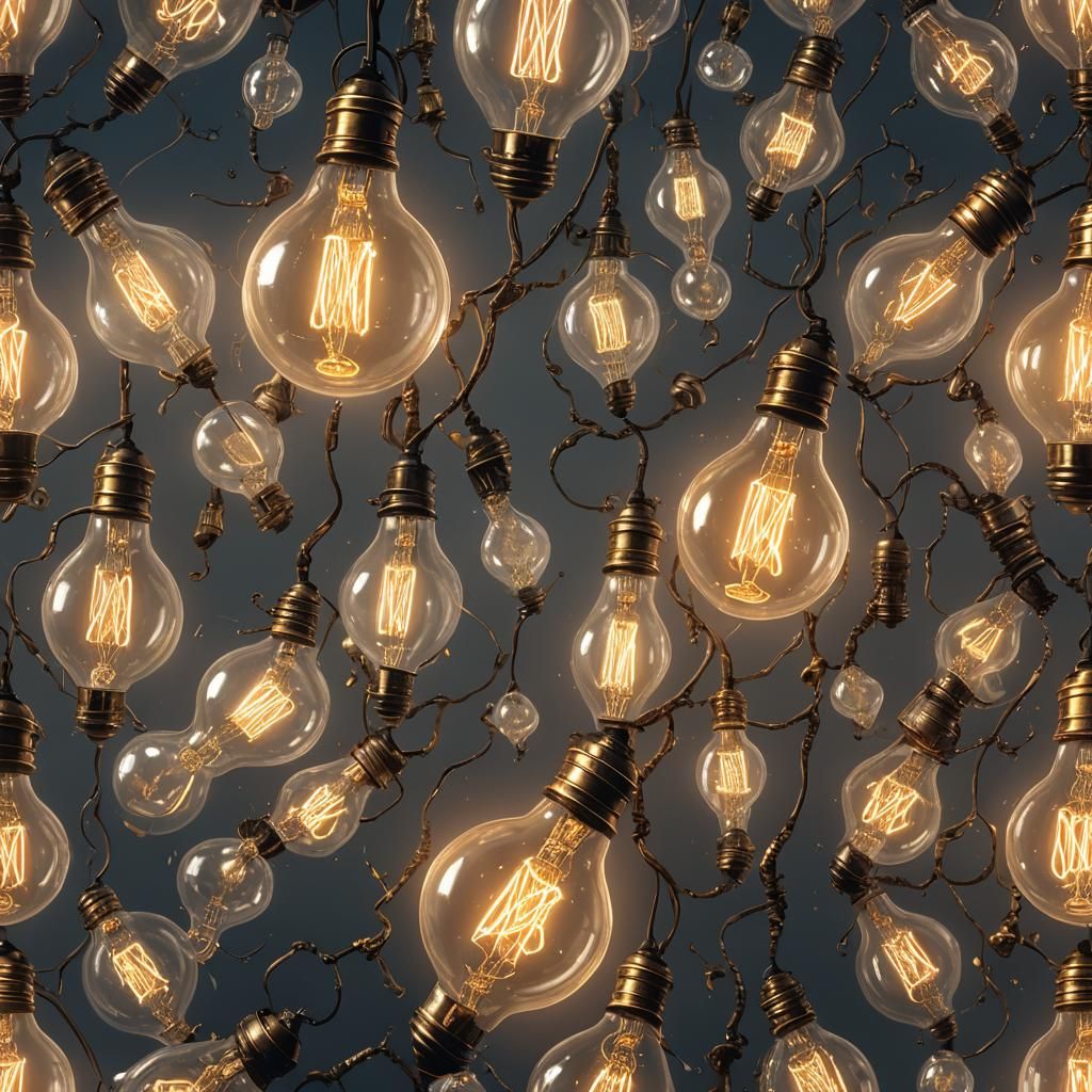 Botanical Lightbulb: Detailed Fantasy Concept Art