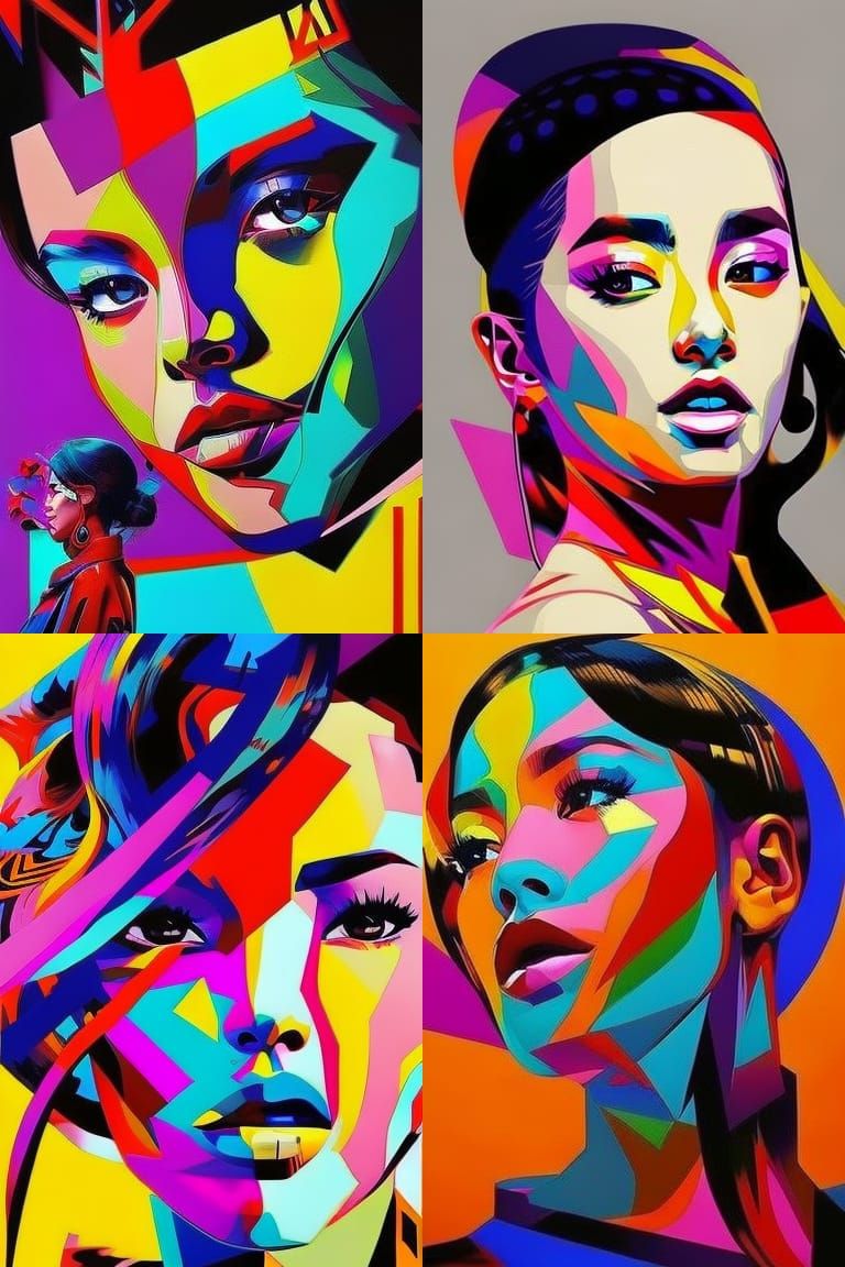 Colorful Bohemian Portrait in Hyperrealistic Digital Art
