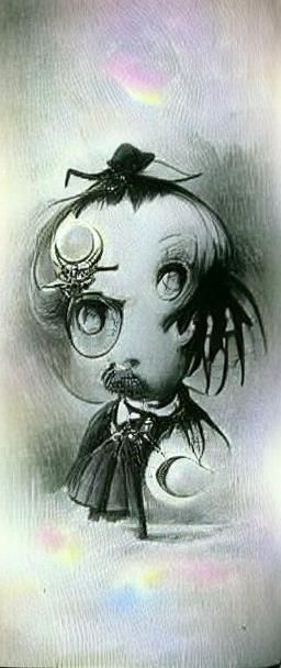 Mahou Shoujo Chibi in Victorian Goth Style