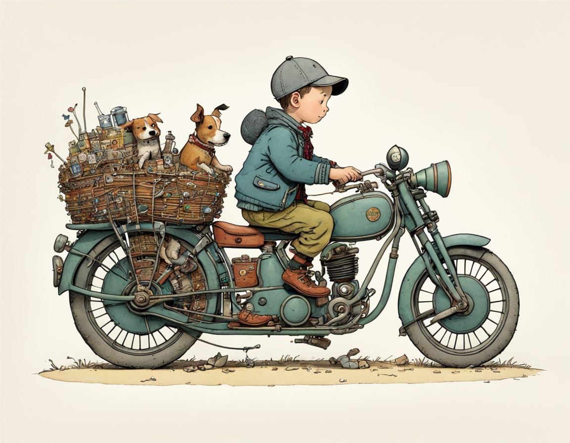 Meticulous Portrait of a Toddler Boy and His Loyal Dog