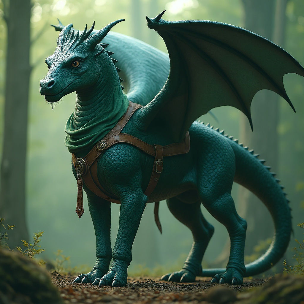 Pearlescent Dragon Searches for Lost Rider