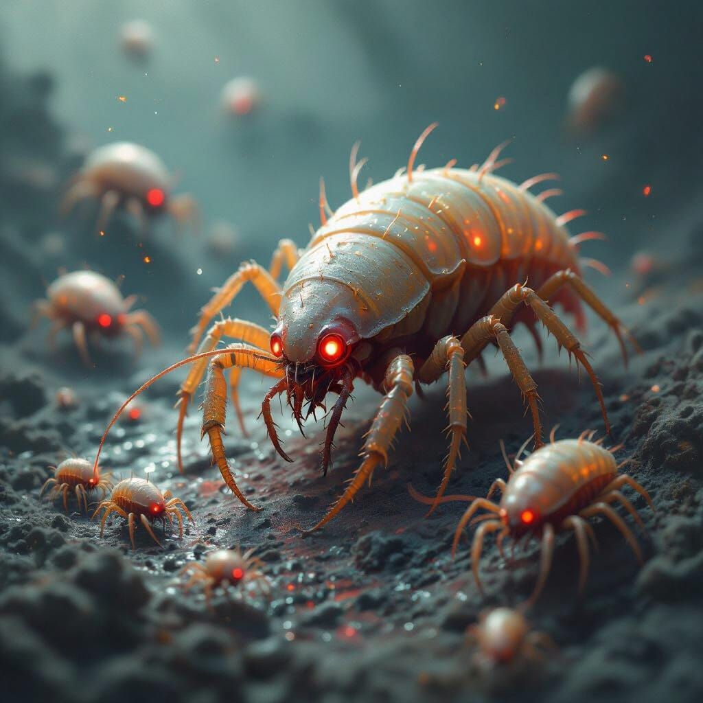Leviathan Mites: Dark Fantasy Concept Art