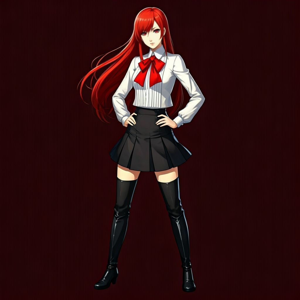Kirijo Mitsuru in Elegant School Uniform Style