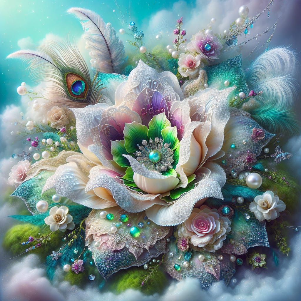 Ethereal Fantasy Bloom in Whimsical Colors