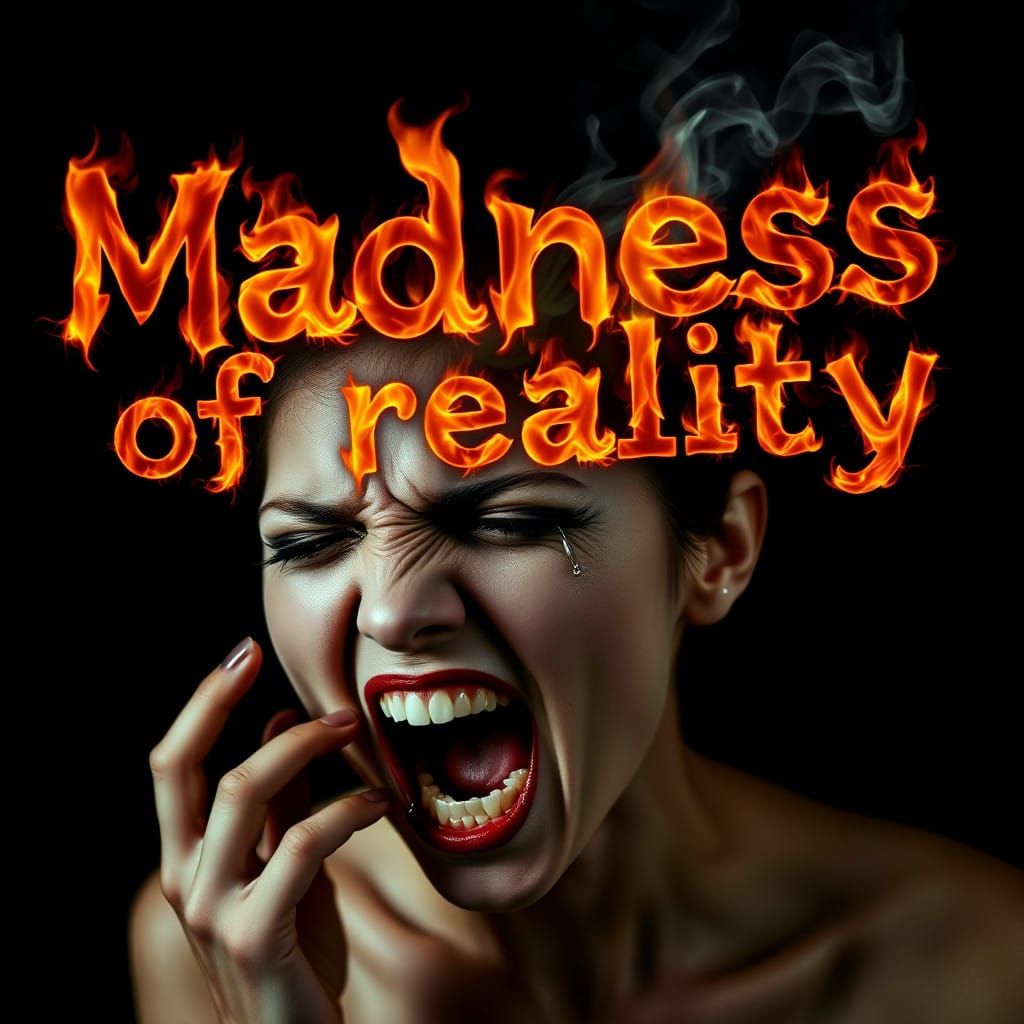 Tormented Woman in Dark, Biomechanical Realism