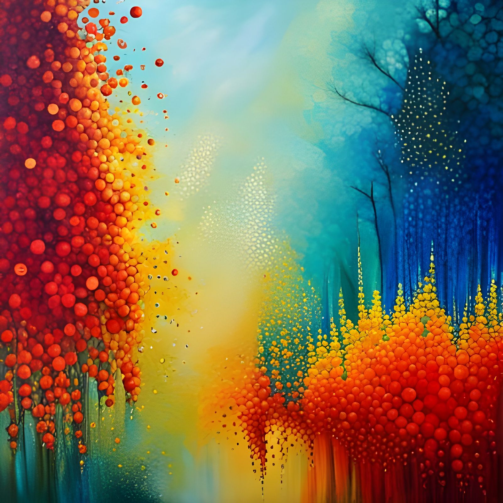 Abstract Art: Gratitude in Complementary Colors