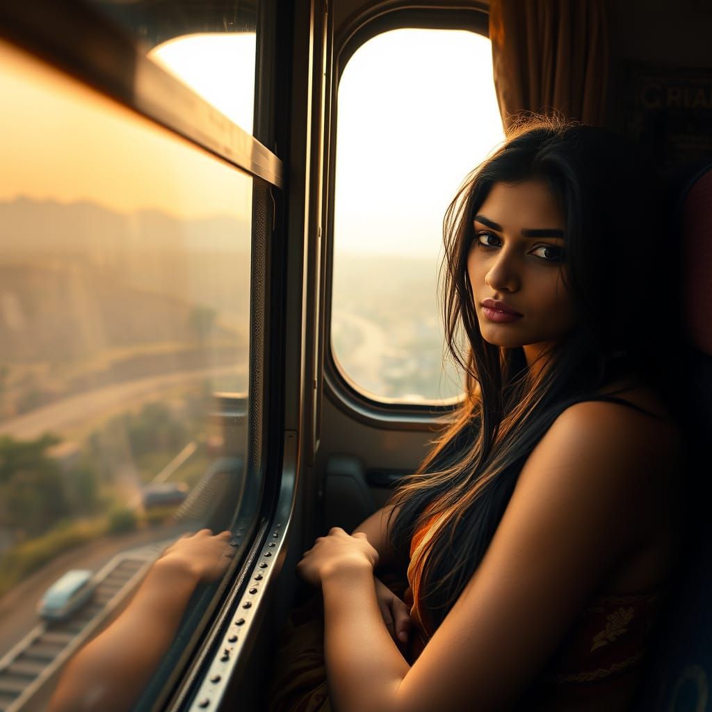 Indian Woman on Train to Dzukou Valley