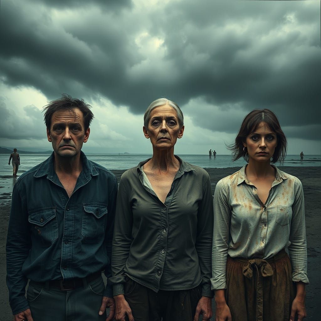 Surreal Portraits of Chaos in a Muted Hockney-Inspired Lands...