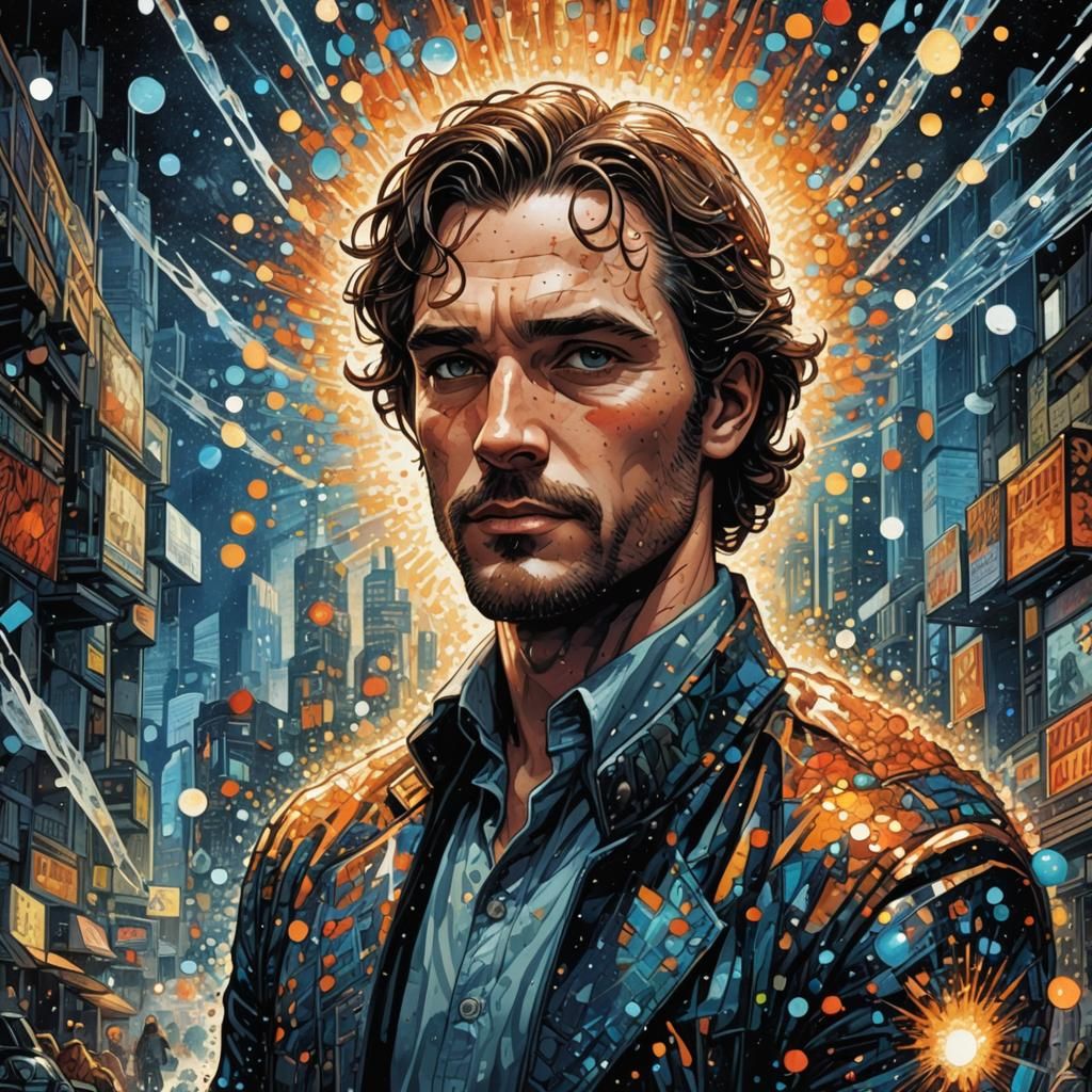 Pointillism in crystal