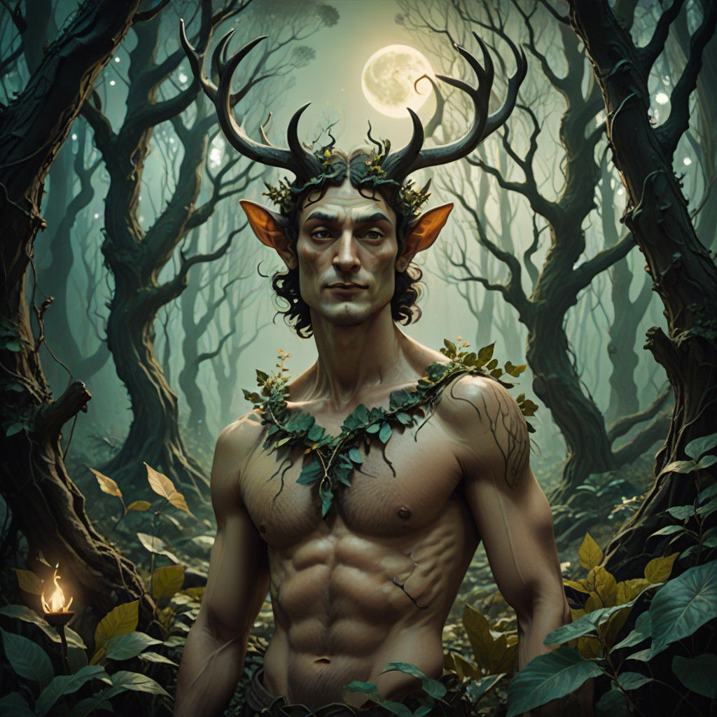 Enchanted Faun in Salvador Dali-Inspired Surrealism