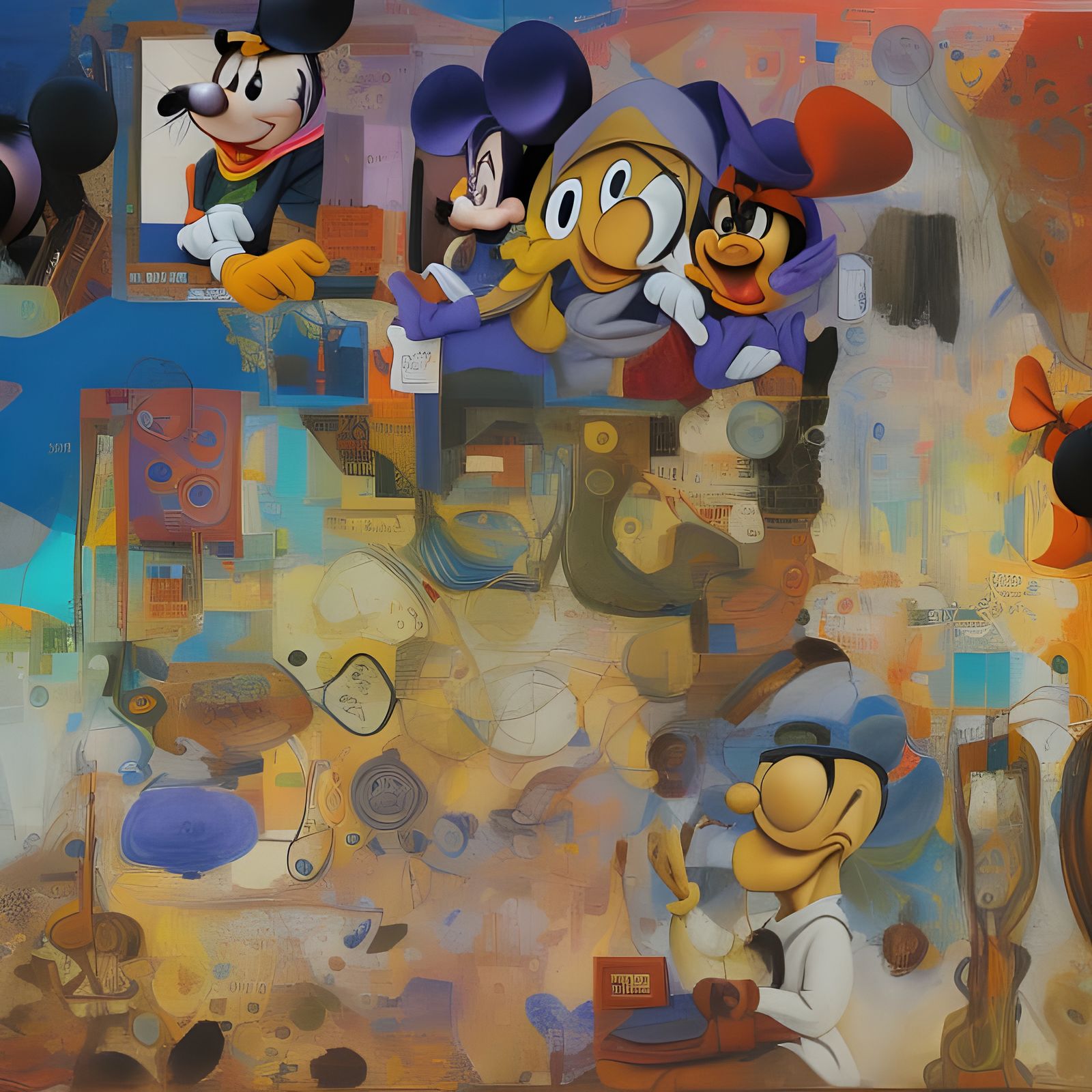 Hyperdetailed Abstract Art with Folk Singers