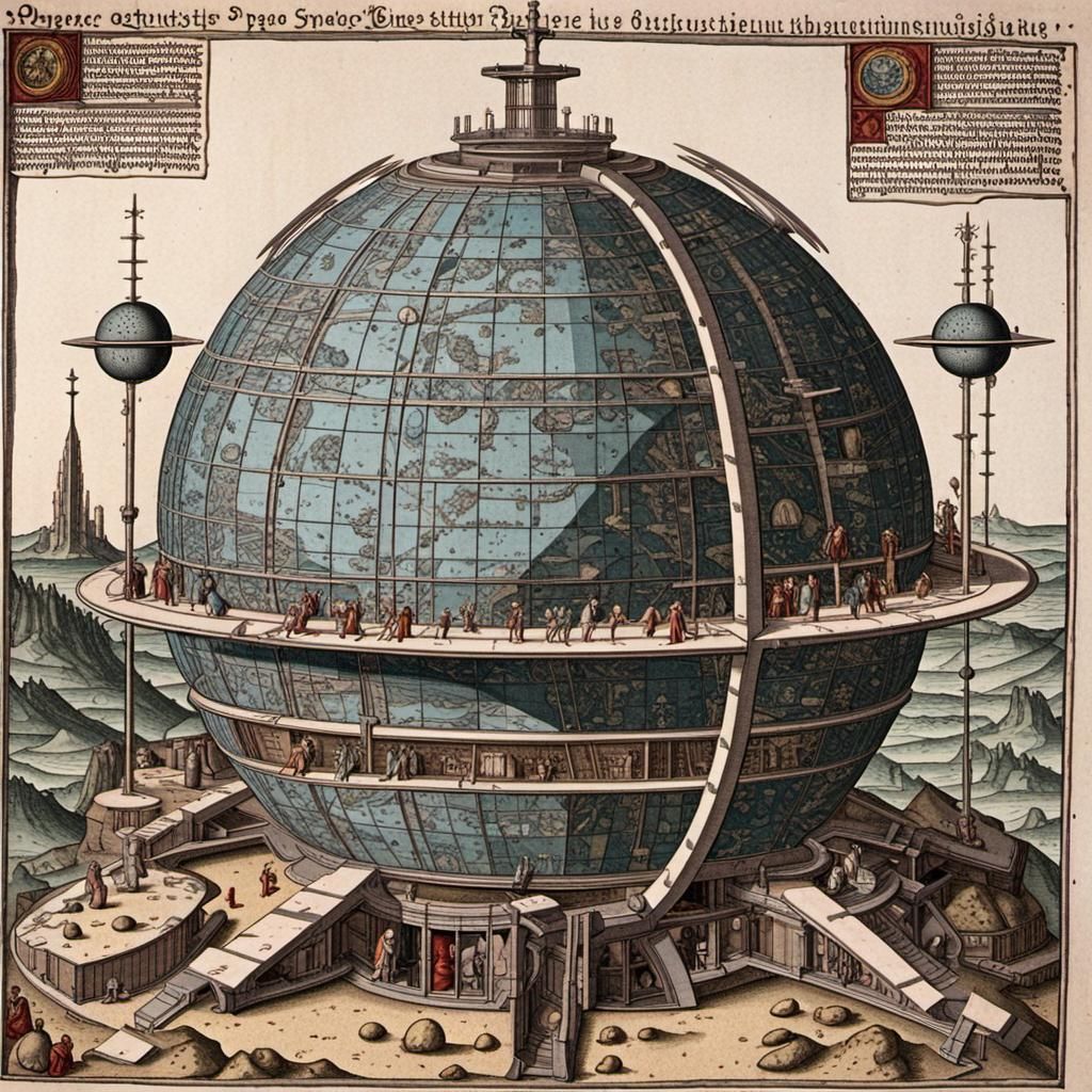 Sleek Futuristic Space Station in Orbit