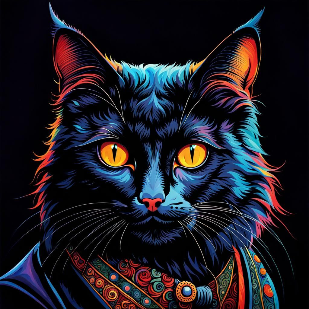 Emo Vampire Cat: Psychedelic Gothic Surrealism