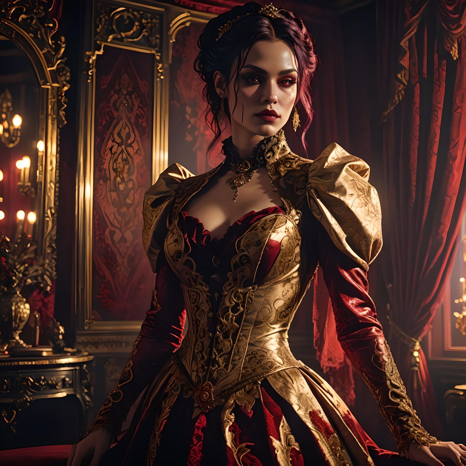 In the Princess's  parlor.