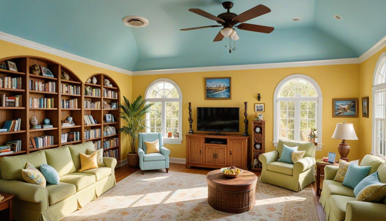 Elegant Classical Revival Room in Warm Hues