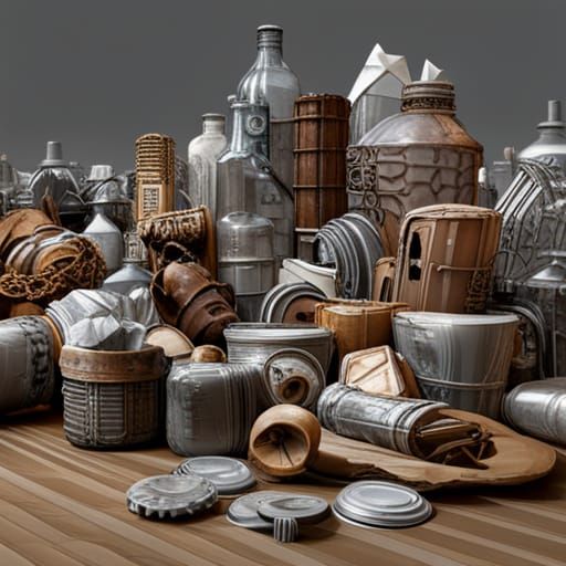 Steampunk Trash City in Post-Apocalyptic Landscape